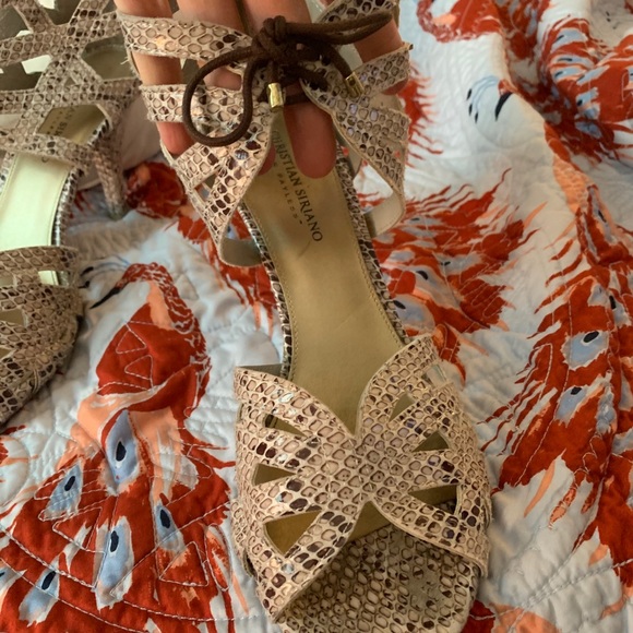 Faux snakeskin stiletto sandals - Picture 2 of 4
